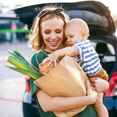 10PCs Kraft Paper Shopping Gift Bags with Handles