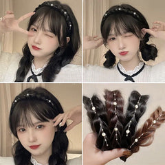 Pearl-Fishbone-Briad-Wig-Hairbands- for Women