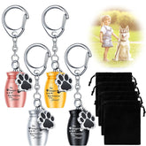 Stainless Steel Small Pet Urns Keychain for Dogs Ashes Keepsake