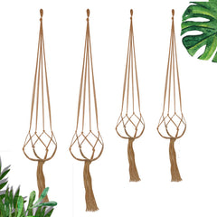 Plant Hanger Flower Basket Hemp Rope Net Pot Holder
