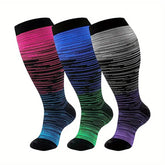 Plus Size Compression Socks Stockings - 3 Pairs