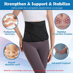 Postpartum Belly Band, Abdominal Binder Post Surgery Belly Wrap 