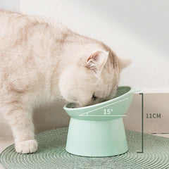 Pet Cat Dog Elevated Bowls PET Protects Cervical Vertebravels High Feeding Bowl