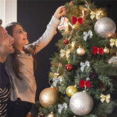 12Pcs Christmas Bows Xmas Tree Bowknot Ornaments Decoration