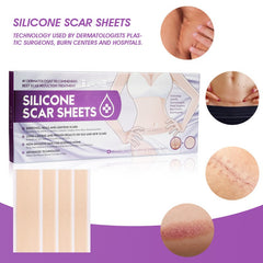 4PCS Reusable Scar Removal Patch Silicone Gel Strips Patch Silicone Scar Sheet