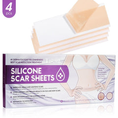 4PCS Reusable Scar Removal Patch Silicone Gel Strips Patch Silicone Scar Sheet