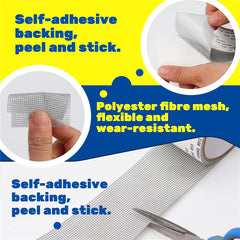Screen Window Repair Tape 2M Self-Adhesive Durable Fiberglass Mesh Tape