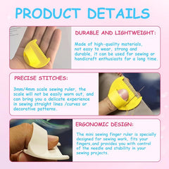 Mini Sewing Templates, Needle Gauge Quilting Ruler Measuring Tool