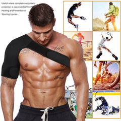Adjustable Shoulder Support Belt, Rotator Cuff Pain Relief - Fits Left or Right Shoulder