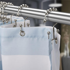 Rust Resistant Metal Double Glide Shower Hooks Rods Curtains Rings for Bathroom Shower