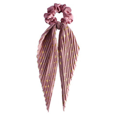 Silky Satin Chiffon Hair Ties with Long Ribbon Bow Rubber Bands
