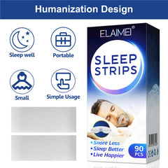 Sleep Strips Reduce Snoring and Help Sleep Smoother with 90Pcs