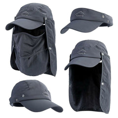 Sun Hat Safari Cap with Removable Face Neck Flap Cover