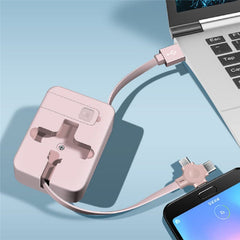 3 in 1 Retractable Cable Roll Fast Charging Cable
