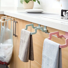 2pcs Garbage Bag Cupboard Door Hanger Trash Bag Storage Shelf Tools