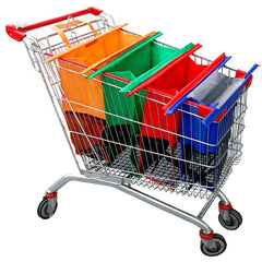 Eco-Friendly 4 Reusable Grocery Cart Trolley Bag
