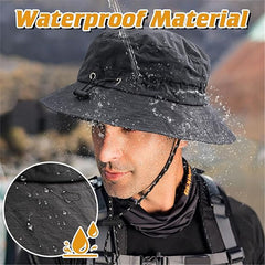 UPF 50+ Sun Fishing Hats Wide Brim Bucket Waterproof UV Protection