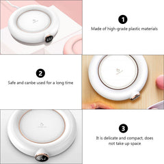 Electric Coaster Teapot USB Warmer Tea Cup Heat Mat Thermostat Insulation Heater
