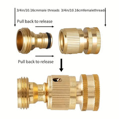 1 Set Universal Brass Garden Hose Connectors