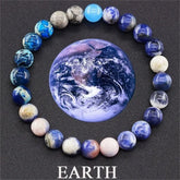 Universe Solar System Bracelet Women Natural Stone Eight Planets Bracelet 