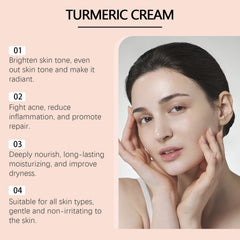 WEST MONTH Turmeric Cream – Brightening & Anti-Aging Face Moisturizer with Natural Turmeric Extract