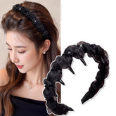 Wave Beaded Headband with Tooth Hair Hoop Fashion Hair Comb For Women Girls