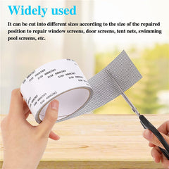 Adhesive & Waterproof Window Screen Fiberglass Covering Mesh Repair Patch Tape