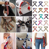 Handbag Twilly Scarf Bag DIY Handle Wrap Silk Ribbon Tied Bag