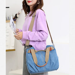 Women's Canvas Tote Purses Crossbody Handbags Convertible Top Handle Work Bags