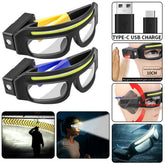 Waterproof XTE Glasses Headlamp with Motion Sensor and Type C Fast Charging