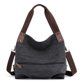 Fashion Top Handle Convertible Canvas Tote Crossbody Bag Handbags