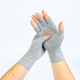Half-finger Mittens Bamboo Arthritis Gloves Bamboo Fiber Compression Gloves