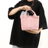 Women Canvas Tote Bag Handbags Shoulder Bags Zip Crossbody Bag