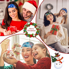 Christmas Headbands for Twisted Head Wrap Elastic Turban Hair Accessories