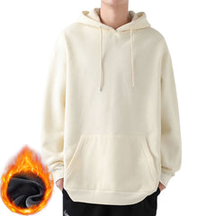 Unisex Pullover Fleece Thick Hoodie Basic Plain Hooded Sweatshirt Jumper