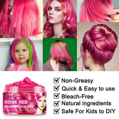 Disposable Hair Color Wax Women Men Styling DIY Mud Paste Dye Cream Hairsty