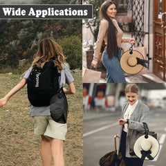 Magnetic Hat Clip for Travel on Bag, Strong Leather Holder with Secure Closure 