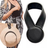 Magnetic Hat Clip for Travel on Bag, Strong Leather Holder with Secure Closure 