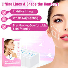 Invisible Face Lift Tape NZ: Instant Neck & Cheek Lift, Face Tape for Wrinkles, Double Chin & Cosmetic Enhancement - 120 PCS