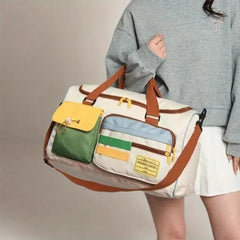 Large Capacity Oxford Cloth Sports Duffel Bag with Adjustable Shoulder Strap