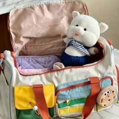 Large Capacity Oxford Cloth Sports Duffel Bag with Adjustable Shoulder Strap