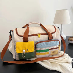 Large Capacity Oxford Cloth Sports Duffel Bag with Adjustable Shoulder Strap