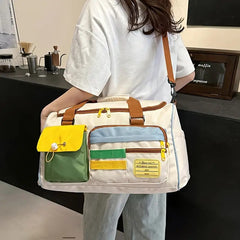 Large Capacity Oxford Cloth Sports Duffel Bag with Adjustable Shoulder Strap