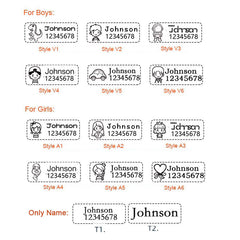 Large Personalized Name Stamp for Clothing – Washable & Permanent