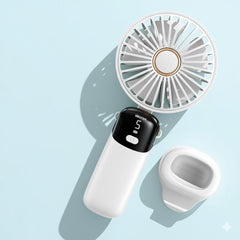 USB Handheld Mini Fan Foldable Neck Hanging Fans 5 Speed USB Rechargeable