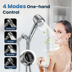 High Pressure Shower Heads with Scalp Massager Shampoo Brush