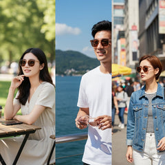 Ultra Lightweight Foldable Sunglasses for Women Men Fashion UV Protection with Case 