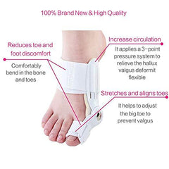 Big Toe Bunion Straightener Splint Corrector White