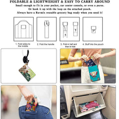 Eco Reusable Grocery Shopping Bag Foldable Tote Nylon Recycling Away Bags