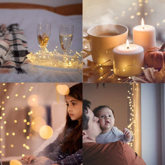 Starry Fairy Copper Wire String Lights Christmas Decor Battery Operated